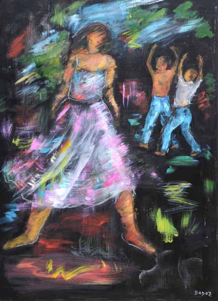 La danse acrylique sur toile 100x73 cm 1